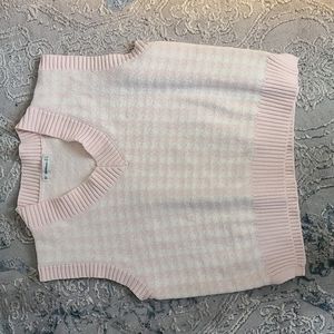 Pink V Neck Sweater Vest